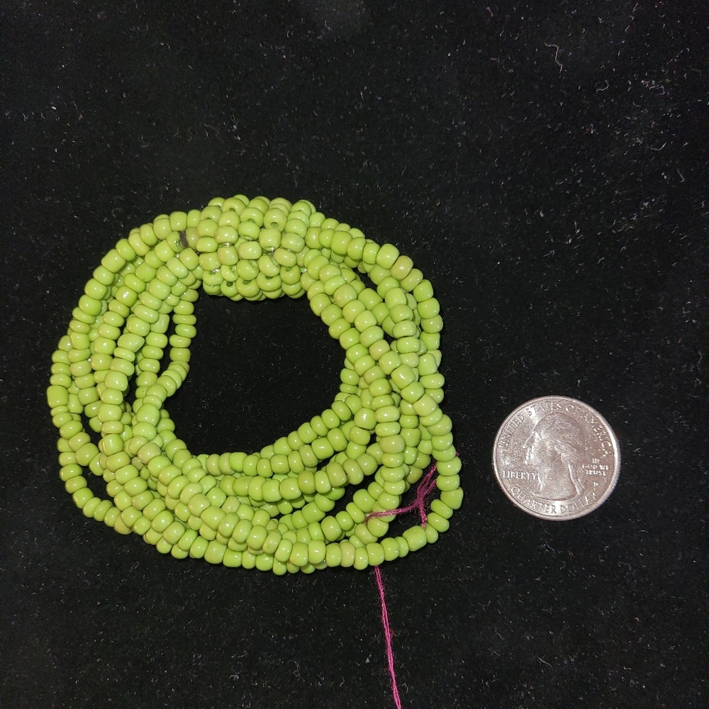Lime green beaded stretchy bracelet Bundle at 4/$35